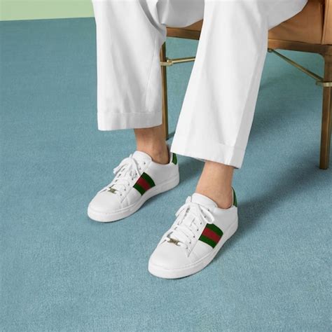 Sneakers in pelle con nastro Web Ace GUCCI da uomo 